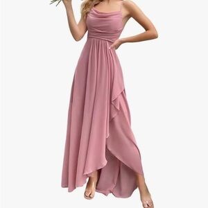 Elegant Pink Evening Gown